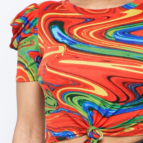 GET NOTICED! Multi Colored Crop - Picture 6 of 10